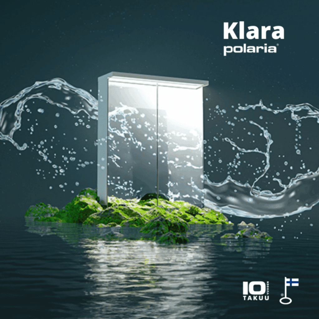 3D-kuvitus: Polarian Klara-peilikaappi
